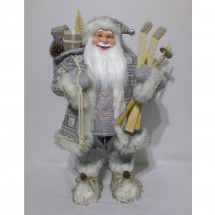  Santa Standing/fur/led In Accessories 60cm-grey/white in Salwa